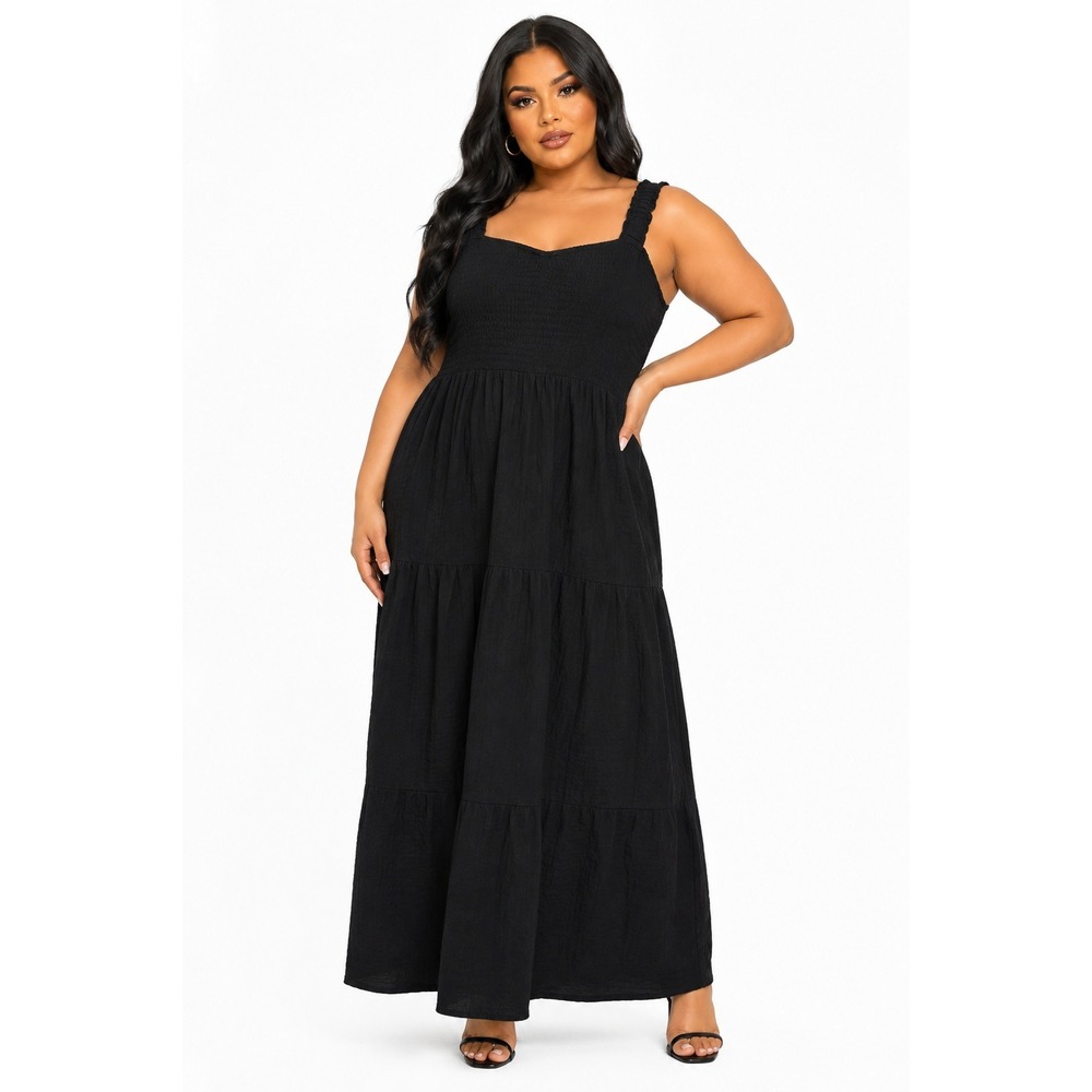 Market & Spruce Maris Linen Blend Maxi Dress Black XXLโ Petite NWT
